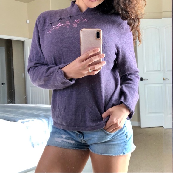 PENDLETON Merino Wool Floral Embroidered Top - Picture 5 of 8